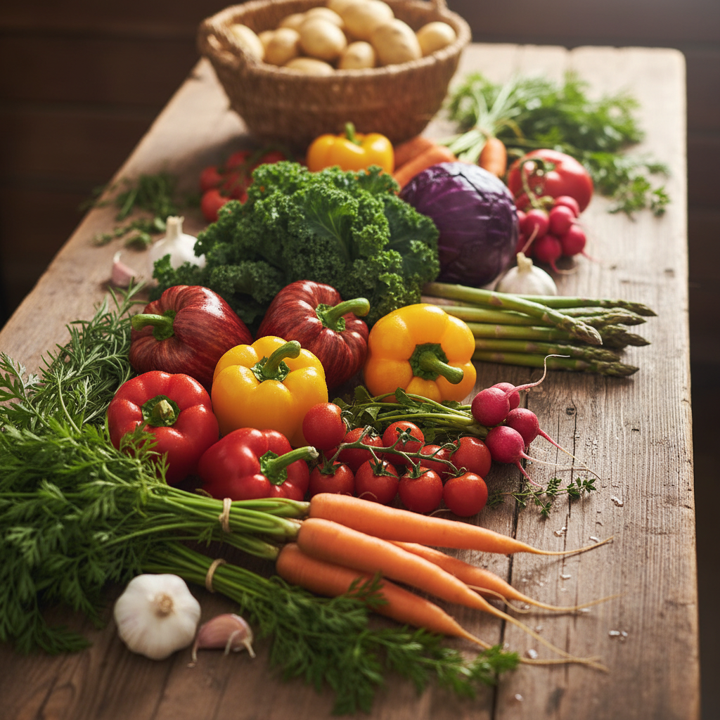 fresh vegetables market produce