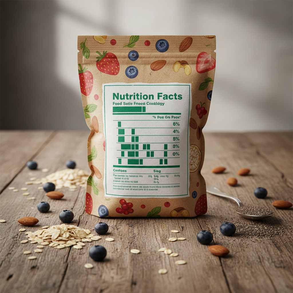 nutrition label supermarket food package