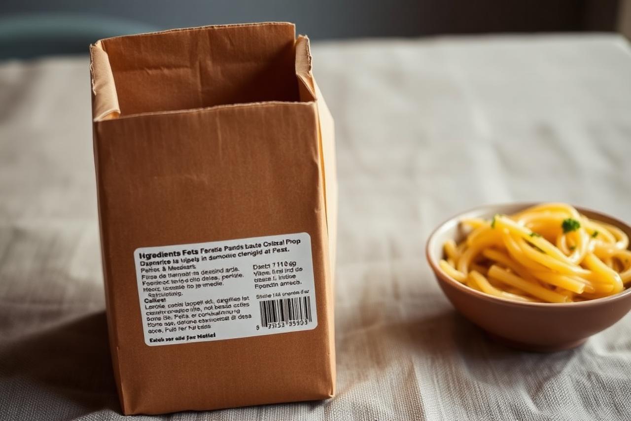 An EU nutrition declaration on the back of a packaged food.