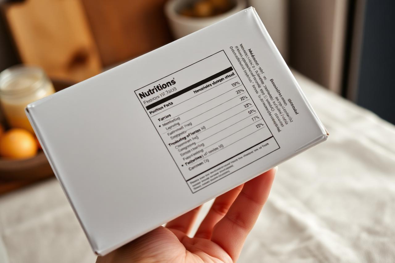 A close-up of a US Nutrition Facts panel on a food package.